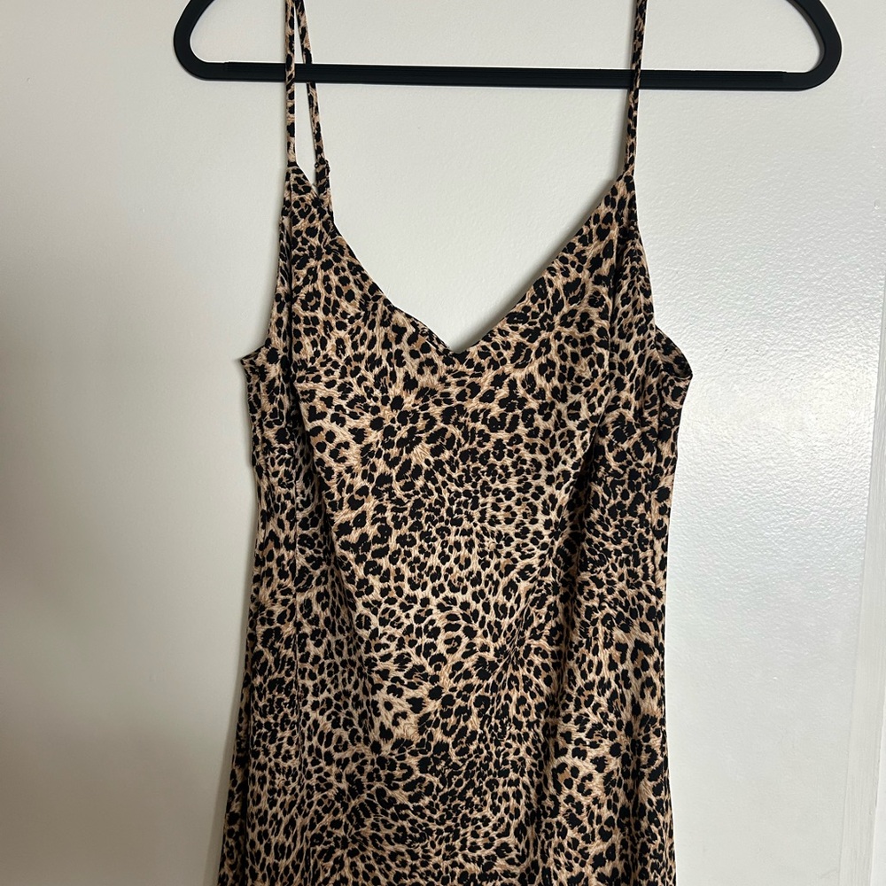 Leopard Print Spaghetti Strap Dress